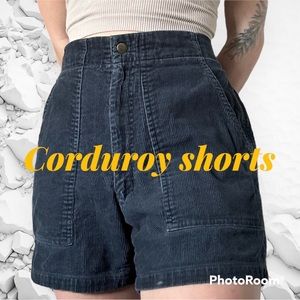 Corduroy high-rise shorts